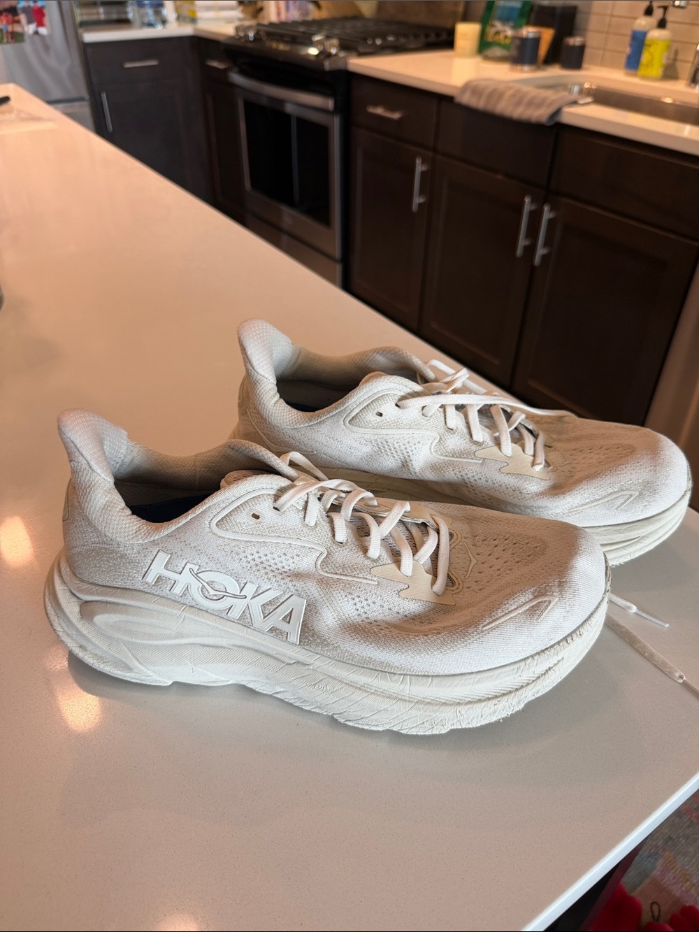 Hoka Tan Men's Cushioned Running Sneakers